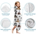 thumbnail image 7 of German Shepherd Dog and Footprint Hooded Bath Towel，60"x35" for Ages 3 To 12 Kids, Quick Dry Lightweight Soft Microfiber Hood Beach Towel Cover Up for Kids, 7 of 7