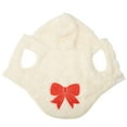 thumbnail image 4 of Vibrant Life Winter Coat for Cats & Dogs, Sherpa with Pink Bow, White, Extra Large, 4 of 8