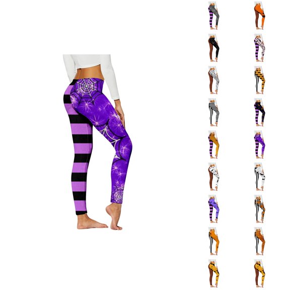 Halloween Leggings for Women Elastic High Waist Casual Printed Lifting Tights Pants Workout Yoga Pants