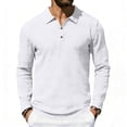 thumbnail image 2 of JAJAHO Mens Linen Long Sleeve Polo Shirt Classic Button Down Collar Casual Business Relaxed Fit Breathable Summer Lightweight Top Cozy Tops, 2 of 9