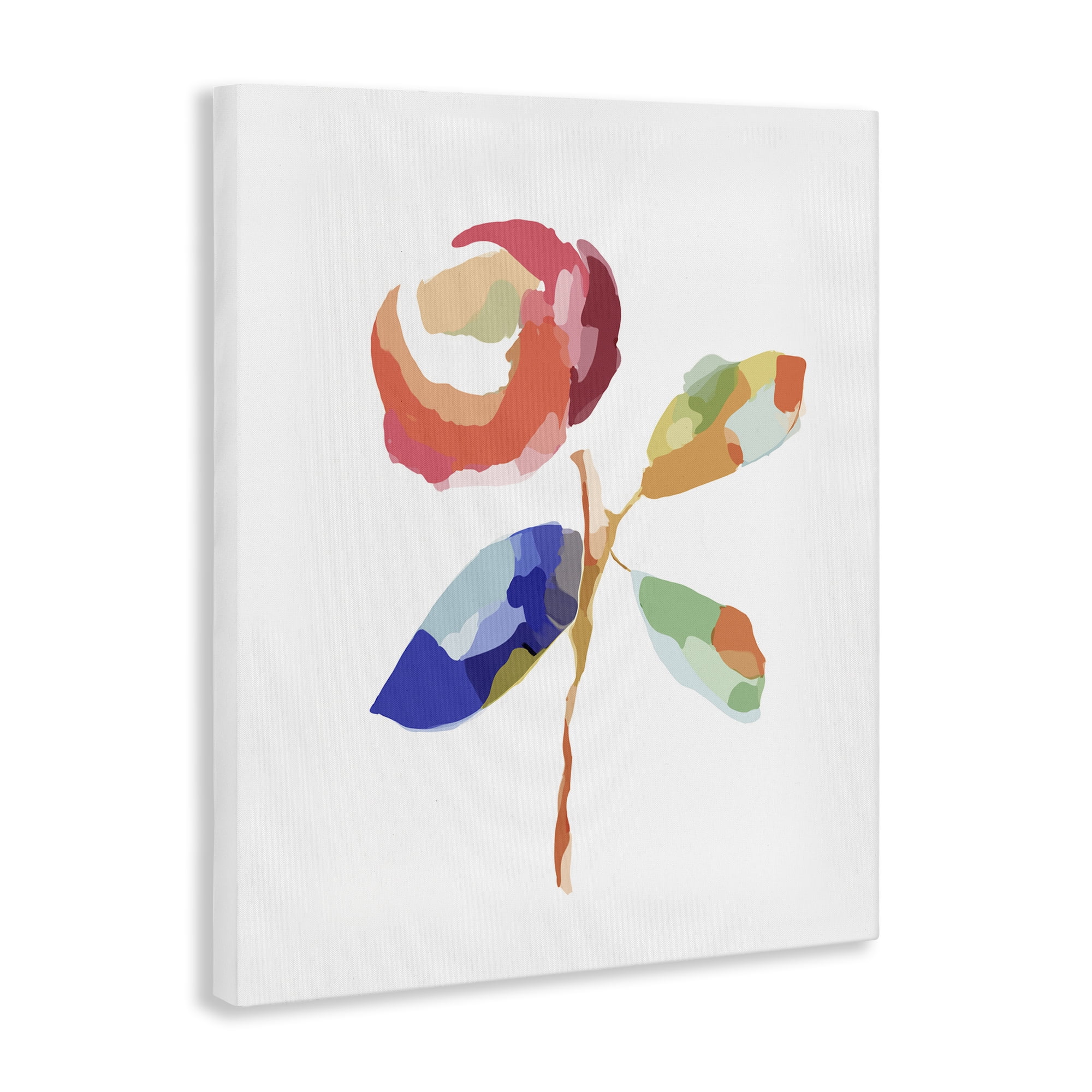 Stupell Industries Mosaic Floral Bloom Plants & Flowers Painting Wrapped Canvas Art Print Wall Art, 30 x 40