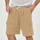 thumbnail image 2 of Pantalones cortos holgados con cordón para hombre - Poliéster, cintura elástica, transpirables, informales/para actividades al aire libre, pantalones cortos (S-XXXL), 2 of 8