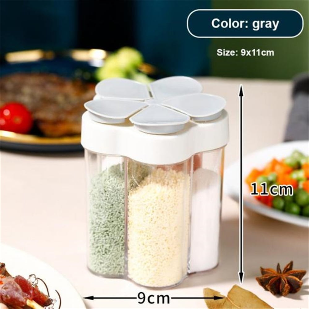1pc 5-in-1 Kitchen Seasoning Jar Set For Salt, Msg, Seasoning And Spices,  Multiple Colors Available For Household Use