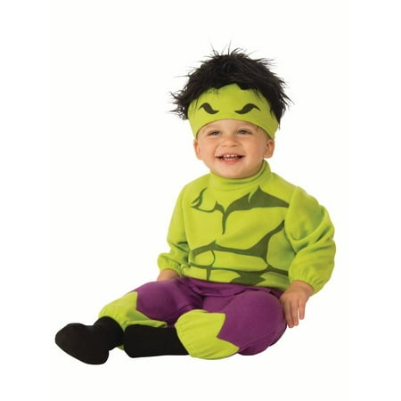 Marvel Classic Incredible Hulk Infant Boy Childs Jumpsuit Costume-Inft