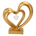 thumbnail image 1 of Escultura De Doble Corazón - Estatua De Corazón Romántico De Resina, Artesanías De Resina De Corazón De Amor Escandinavo, Decoraciones para El Hogar, Regalos, Adornos Creativos(Blanco), 1 of 14
