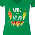 thumbnail image 4 of Inktastic Cinco De Mayo Peppers Women's V-Neck T-Shirt, 4 of 5