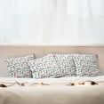 thumbnail image 4 of Ambesonne Vintage Throw Pillow Cover 4 Pack, Old Retro Style Pattern, 24", Coral Black, 4 of 5