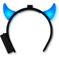 thumbnail image 3 of FlashingBlinkyLights Light Up LED Blue Devil Horns Headband, 3 of 3
