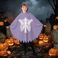 thumbnail image 6 of Girls Hooded Jumpsuits Long Sleeve Graphic Bluses Halloween Theme Dress Up Stylish Party Performance Tops for Kids, 6 of 8