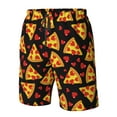 thumbnail image 4 of Logiee Cartoon Pizza Print Mens Swim Trunks Quick Dry Board Shorts,Breathable Hawaii Beach Shorts Swimwear Bathing Suits-Medium, 4 of 6