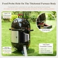 thumbnail image 5 of Alpha Joy 18-inch Vertical Charcoal Smoker BBQ Grill, 5 of 7