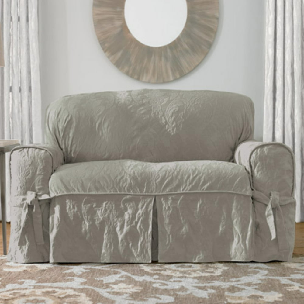 Sure Fit Matelasse Damask Loveseat Cover