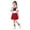 F-318Red, variant on Little Girls Summer Outfit 2 Piece Short Sleeve Striped Print Sailor Collar Top Pleated Skirt Summer Casual Uniform Set For Party Playwear