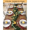 thumbnail image 4 of 15 Inch Round Placemats Set of 4, Red Plaid Christmas Non Slip Heat Insulation PP Table Mats, Snowman Xmas Tree Ball Snowflake Winter Washable Place Mats for Kitchen Dining Party Table Decor, 4 of 7