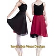 thumbnail image 5 of Hzzsbu Ballet Wrap Skirt For Women Adult Double Layer Chiffon Dance Practice Skirt With Tie Waist Midi Length, 5 of 7