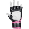 thumbnail image 4 of Kruzak MMA Gloves, Men and Women’s Half-Finger Boxing Mitts, Hand Wraps with Open Palms for Grappling, Kickboxing, Sanda, Sparring, Muay Thai (S/M, PINK), 4 of 5