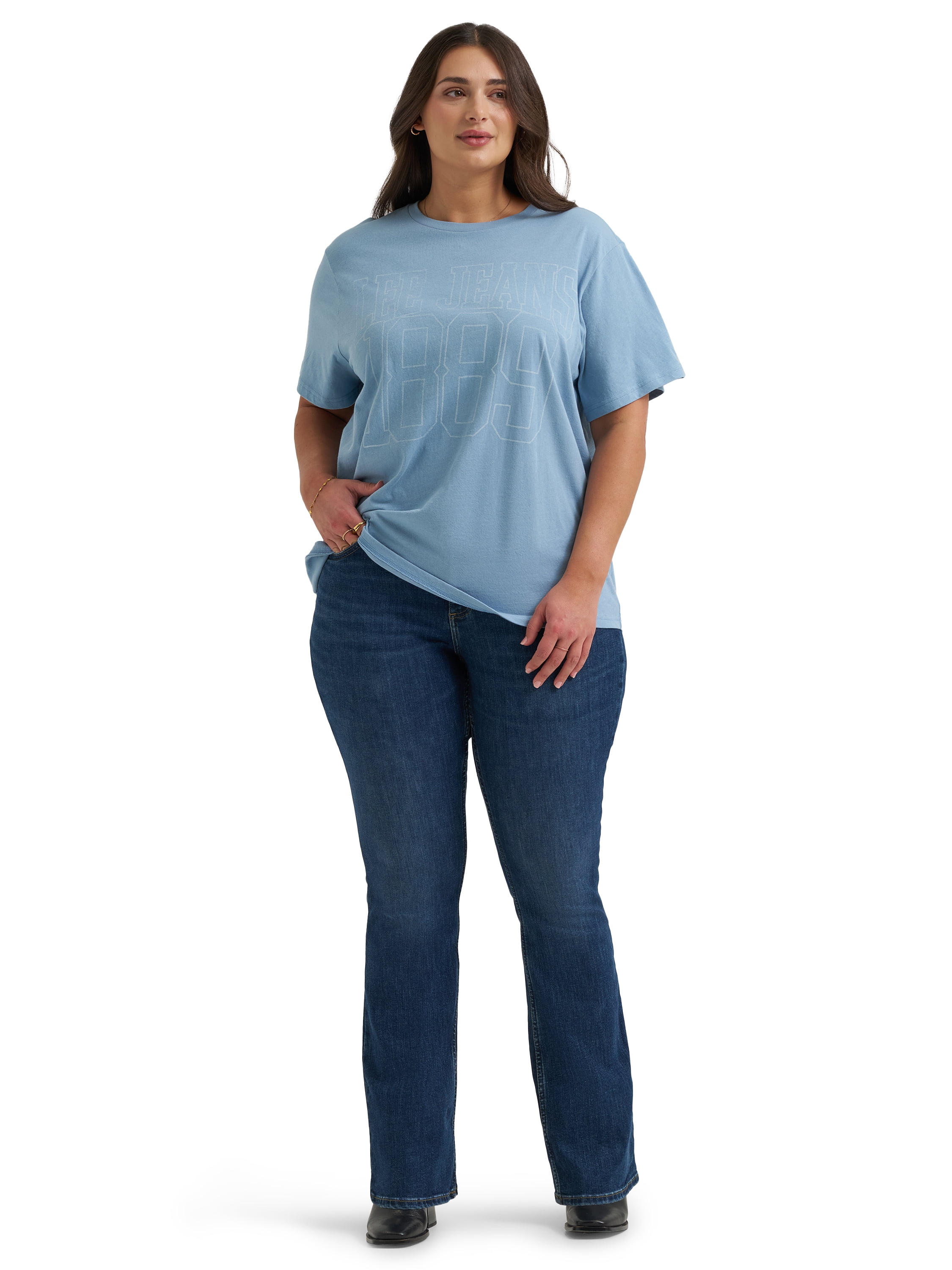 Lee® Women's Plus Short Sleeve Graphic Logo Lifestyle Tee, Sizes 0X-4X