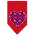 thumbnail image 1 of Argyle Coeur Violet Sérigraphie Bandana Rouge Petit, 1 of 1