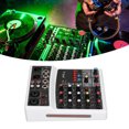 thumbnail image 4 of 4 Channel Sound Mixer Board, 48V Phantom Power Stereo Recording 100-240V 4 Channel Mixer One Key Anti Howling  For Condenser Microphone For Gutiar Black,White, 4 of 8