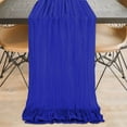 thumbnail image 2 of HengDidi 1pc Cheesecloth Table Runner Blue 10ft Gauze Cheese Cloth Pleated Gauze Table Flag Wedding Party Table Runner for Party Long Rustic Sheer Table Runners, 2 of 5