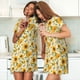 thumbnail image 4 of Easygdp Beautiful Countryside Sunflower Camisón de manga corta para mujer, informal, estampado, 4 of 6