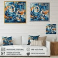 thumbnail image 4 of Designart "Orange And Blue Geometric Equilibrium V" Modern Geometric Wall Decor, 4 of 5