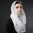 thumbnail image 2 of SHISUYAN 1Pcs Mantilla Lace Veil Church Head Covering Classic Style Religious Use, 2 of 8