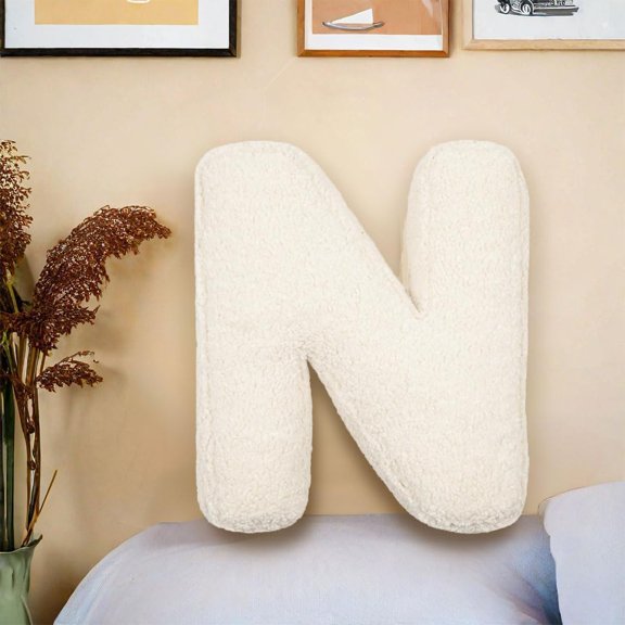 Letter Plush Pillow, Letter Hugging Throw Pillows, Decorative Initial Letter Shaped Throw Pillows for Bed Couch, Letter Pillows English Alphabet A to Z for Sofa Bedroom Living Room Decor (A-Z)