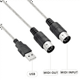 thumbnail image 1 of 2X USB MIDI Cable Adapter,USB Type A Male to MIDI Din 5 Pin In-Out Cable Interface with LED Indicator for Music Keyboard, 1 of 6
