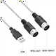 thumbnail image 2 of 2 adaptadores de cable USB MIDI, USB tipo A macho a MIDI DIN de 5 pines, interfaz de cable de entrada y salida con indicador LED para teclado musical, 2 of 7