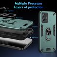 thumbnail image 6 of Cutyskin for Motorola Moto G 5G 2023 Case, Ring Holder with Camera Lens Protection & Kickstand Military Grade Drop Tested Shockproof Heavy Duty Protective Magnetic Phone Case, Darkgreen, 6 of 7