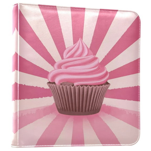 IAUYY 30x28.5x3.8cm Photo Album 20 Pieces Photocard Binder DIY Design for Convenient Storage Scrapbooking Albums for Family Photo Album Wedding Album,Pink Cupcakes