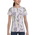 thumbnail image 4 of Honeii Lavender Flowers Print Kids Boy T-Shirt,Breathable Round Neck Tee,Stylish Summer Tee for Boys, for Outdoor Activities and Casual Wear, 4 of 7