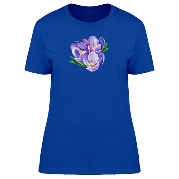 Purple Spring Flowers Ikebana T-Shirt Women -Image by Shutterstock, Female Small