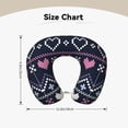 thumbnail image 5 of Disketp Pixel Heart Winter Travel Pillow Memory Foam Neck Pillow Support Pillow for Camping, Sleeping Rest Cushion Airplane Pillow, 5 of 8