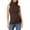 Brown, variant on RMGVDSD Womens Tank Tops Casual Women's Fashion Solid Color Inside Small Shirt Sleeveless Turtleneck Tank Tops Base Shirt Loose Fit Fashion Tops