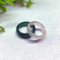 thumbnail image 3 of Anillo de ágata blanca anillo redondo calcedonia roja verde negra modelo run Jade, 3 of 6