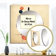thumbnail image 3 of Designart "Synchronicities Midcentury Chic Vintage Art VI" Modern Midcentury Square Mirror For Wall Decor - Large Blue Square Mirror Printed Wall Decor - Mid-Century Square Living Room Mirror, 3 of 5