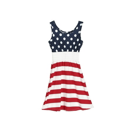 

Mom and Daughter Dress Flag Printing Mini Dress Family Matching Clothes Mother Daugher Dresses Family Look