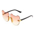 thumbnail image 2 of kusrkot Cartoon Cat Ear Shaped Rimless Sunglasses Beach Outdoor Travel Party Decoration Yellow, 2 of 9