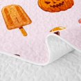 thumbnail image 5 of Feelyou Cartoon Halloween Ice Cream Twin Quilt Set, Spooky Pumpkin Bat Twin Coverlet Set, 2pcs, 1 Comforter and 1 Pillowcase, 5 of 7