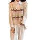 thumbnail image 3 of Chaleco de punto con cuello en V para mujer, chaleco holgado informal, chaleco de punto sin mangas a cuadros Retro para uso diario y de fiesta, primavera y otoño, 3 of 8