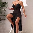 thumbnail image 6 of Blmnix Womens Nightgown Lightweight Nightgowns Sexy Nightgown Chemises Nightshirt Black Sleeveless Below-the-Knee V-Neck Summer Nightgowns for Women, 6 of 6