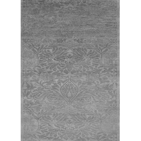 Ahgly Company Indoor Rectangle Oriental Gray Industrial Area Rugs, 8' x 10'
