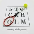 thumbnail image 2 of 2 Pieces Mini Tennis Racket Keychain Key Ring, Fashionable Alloy Tennis Ball Split Ring Keychain for Sport Lovers Team, 2 of 8