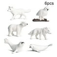 thumbnail image 5 of AYYUFE 6Pcs Simulation Penguins Polar Bear Snowy Owl Dolphin Wolf Model Figurine Toy, 5 of 6