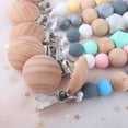 thumbnail image 2 of Magik Baby Pacifier Clip Chain Binky Holder Teething Beads Wooden Silicone, 2 of 3