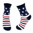 thumbnail image 2 of Cycling Socks 3-Pack, Cushioned Crew Bike Socks, Half Terry Athletic Sports Socks, Stripe Print, Unisex, Size 10-13, 2 of 6