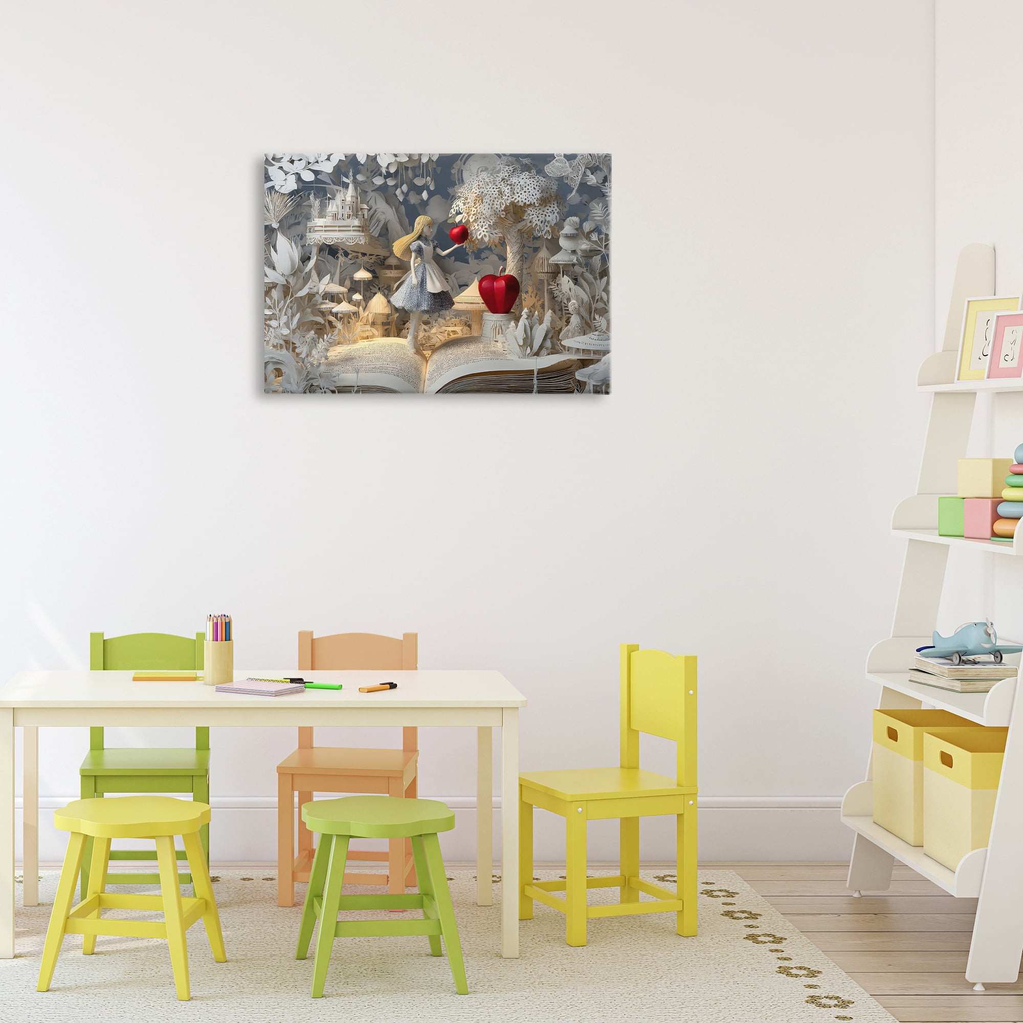 Stupell Industries Fairytale Scene Papercraft Canvas Wall Art, design by The Wands Want