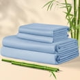 thumbnail image 1 of Rayon Derived from Bamboo Sheets Queen Set Cooling Sheets Piece Sheet Set Thread Count Sheet Deep Pocket Sheet Set Up to Super Soft Silky Smooth (Queen ), 1 of 6